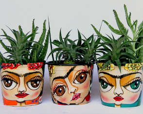 Frida Kahlo | kit com 3 vasos médios