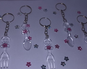 50 Chaveiro ( 25 Colher e 25 Garfo + Tag )