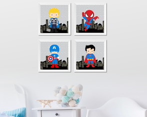 Quadro Infantil Super Heróis