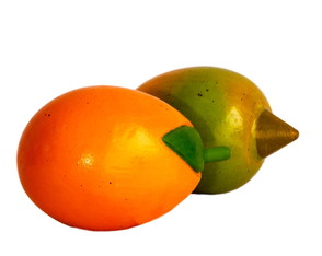 Kit de Frutas Cítricas em Madeira: Laranja e Limão (K008)