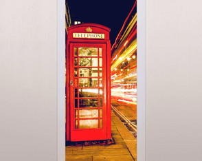Cabine Londres Adesivo Porta
