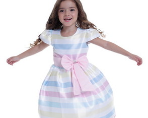 Vestido Infantil Listras Candy Color