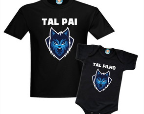 Kit Camisetas Pai e Filho Lobo