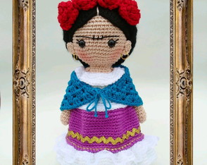 Receita pdf Frida Kahlo Amigurumi