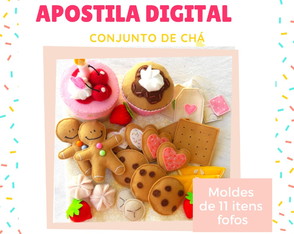 Apostila Digital de Comidinha de Feltro - Conjunto de chá