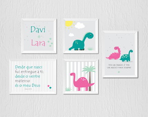 Quadro Infantil Dinossauro para menino e menina