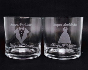 Copo de Whisky Personalizado Jateado (laser)