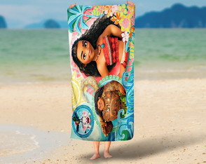 Toalha personalizada moana colocamos seu nome