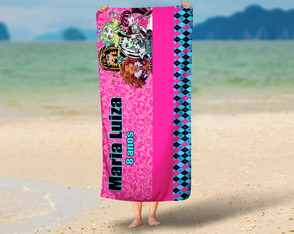 Toalha personalizada monster high coloque seu nome