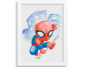 Quadro em Aquarela - Homem Aranha