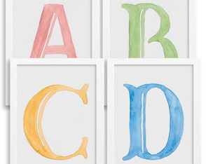 Quadro em Aquarela - Letras