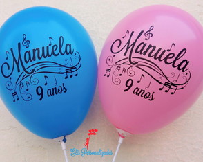 Bexigas Personalizadas Tema Música