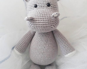 Hipopótamo amigurumi