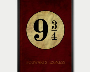 Quadro Decorativo Plataforma 3/4 - Poster Harry Potter