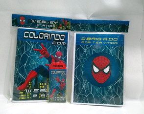 Kit De Colorir Homem Aranha Com Giz