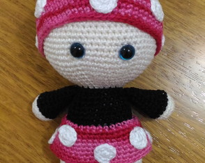 Boneca Baby Yoyo Minnie Amigurumi crochê