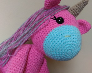 Unicórnio Paçoca Amigurumi crochê