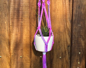 hanger plant suporte de vaso em macramê tie dye