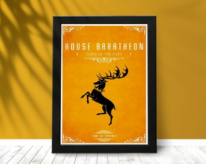 Quadro Decorativo House Baratheon 20x30 - Game of Thrones