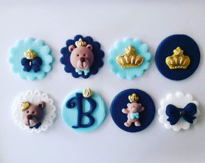 Aplique Mini Cupcakes Tema Ursinho Principe