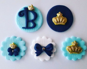 Aplique Mini Cupcake Tema Principe