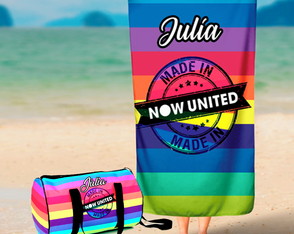 Kit toalha + Bolsa de viagem Now united