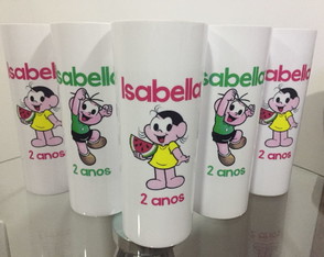 Copo Long Drink 350 ml Personalizado Flor e Borboleta