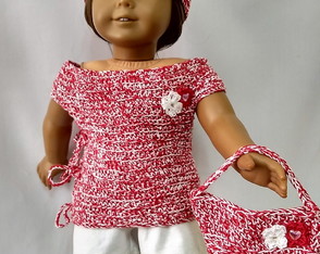 Blusa , Bolsa e Gorro Crochê Mescla
