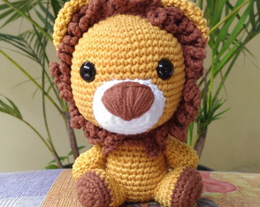 Leãozinho Baby Safári Amigurumi crochê