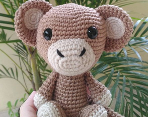 Macaquinho Baby Safári Amigurumi crochê