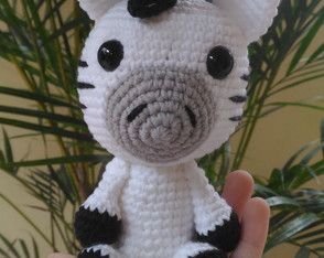 Zebrinha Baby Safári Amigurumi crochê