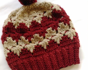 Gorro Folhas de Outono em Crochê - Adulto