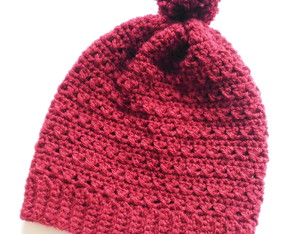 Gorro Esmeralda Lã em Crochê - Adulto