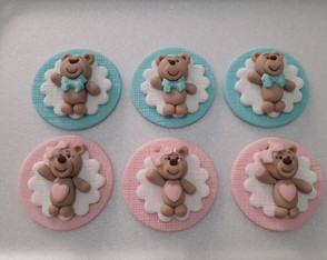 Aplique Cupcake 6cm Urso/Ursinha