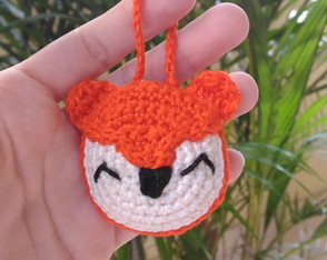 Chaveiro Raposinha Crochê para lembrancinha