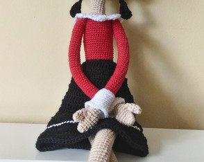 Olívia Palito Boneca Amigurumi crochê 40cm