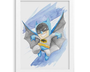 Quadro em Aquarela - Batman