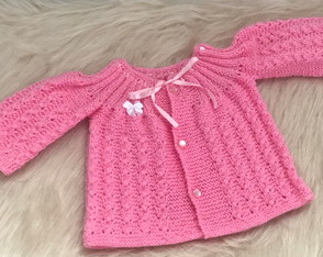 Casaquinho para Bebê Rosa Chiclete