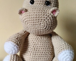 Hipopótamo Pipoca Amigurumi crochê
