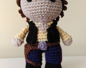 Han Solo Amigurumi crochê - Pequeno