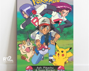 Placa Decorativa Desenhos Animados Pokémon pdad-43