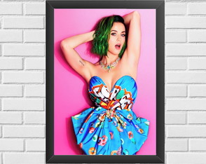 Quadro decorativo A3 Katy Perry Musa do Pop