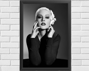 Quadro decorativo A3 Christina Aguilera lenda do pop