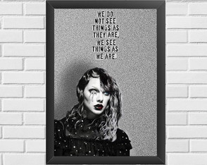 Quadro decorativo A3 Taylor Swift - quotes