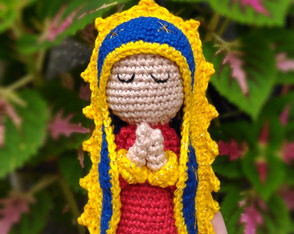 Nossa Senhora de Guadalupe Manto Azul Amigurumi crochê