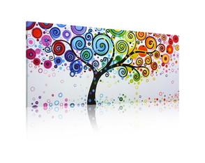 Quadro Abstrato Árvore da Vida 140x70x4cm