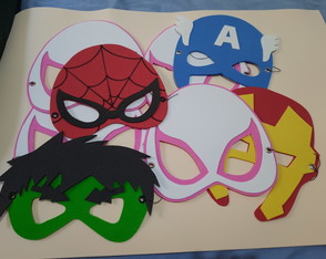 Máscaras Vingadores em Eva
