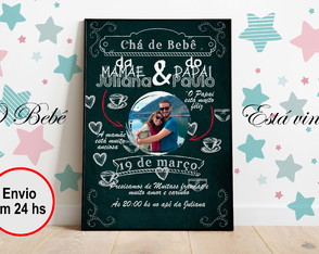 Chalkboard Chá de Bebê (Arte Digital)