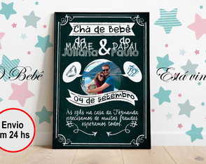 Chalkboard Chá de Bebê (Arte Digital)