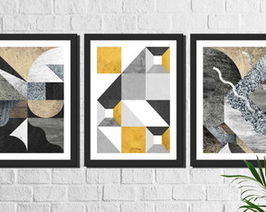 Quadros Abstratos: Com Vidro